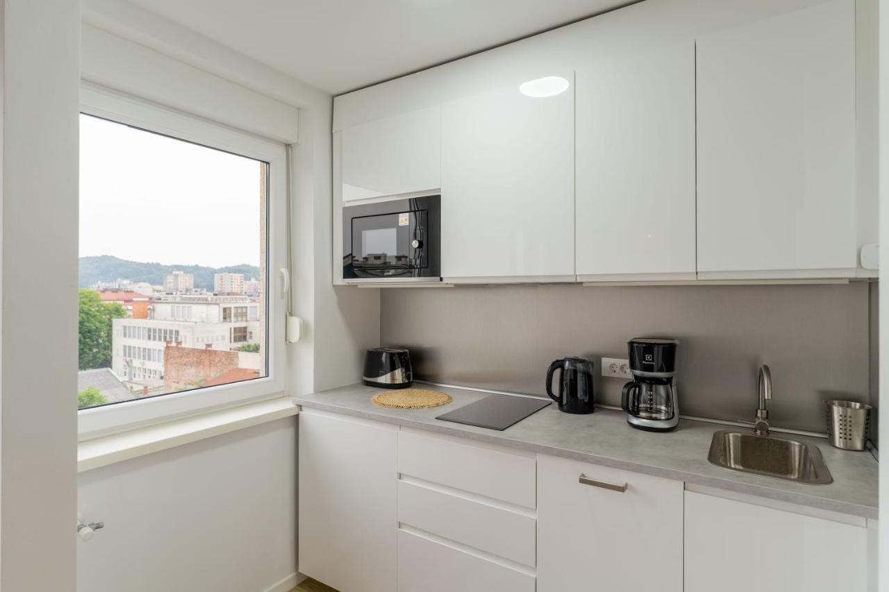 Elegant Tour As Studio Gilly With Open Views And A Balcony In The Center לובליאנה מראה חיצוני תמונה